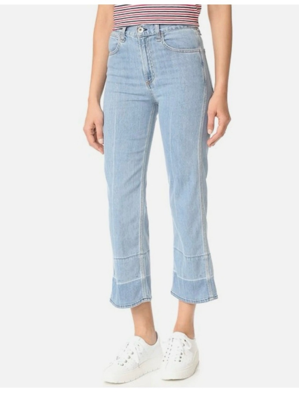 rag & bone Tivoli Cropped Flare Jeans in Blue Waist 25